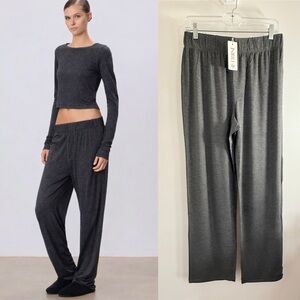 Eterne Charcoal Wide Leg Lounge Pants